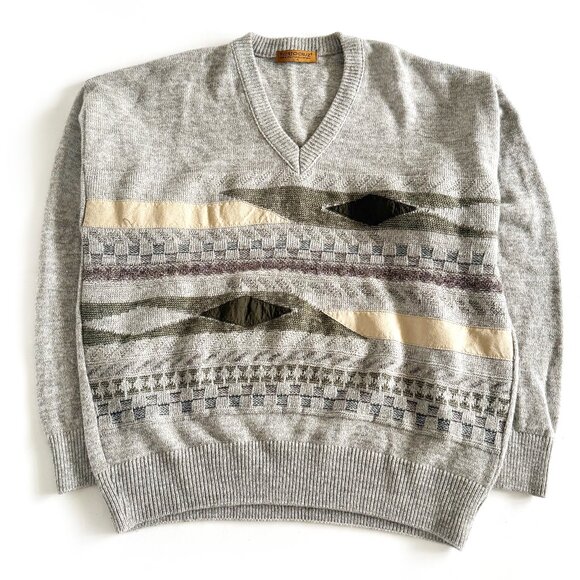 Vintage Portocruz, Grandpa Sweater / Dadcore / 1980's -1990's - Picture 1 of 4
